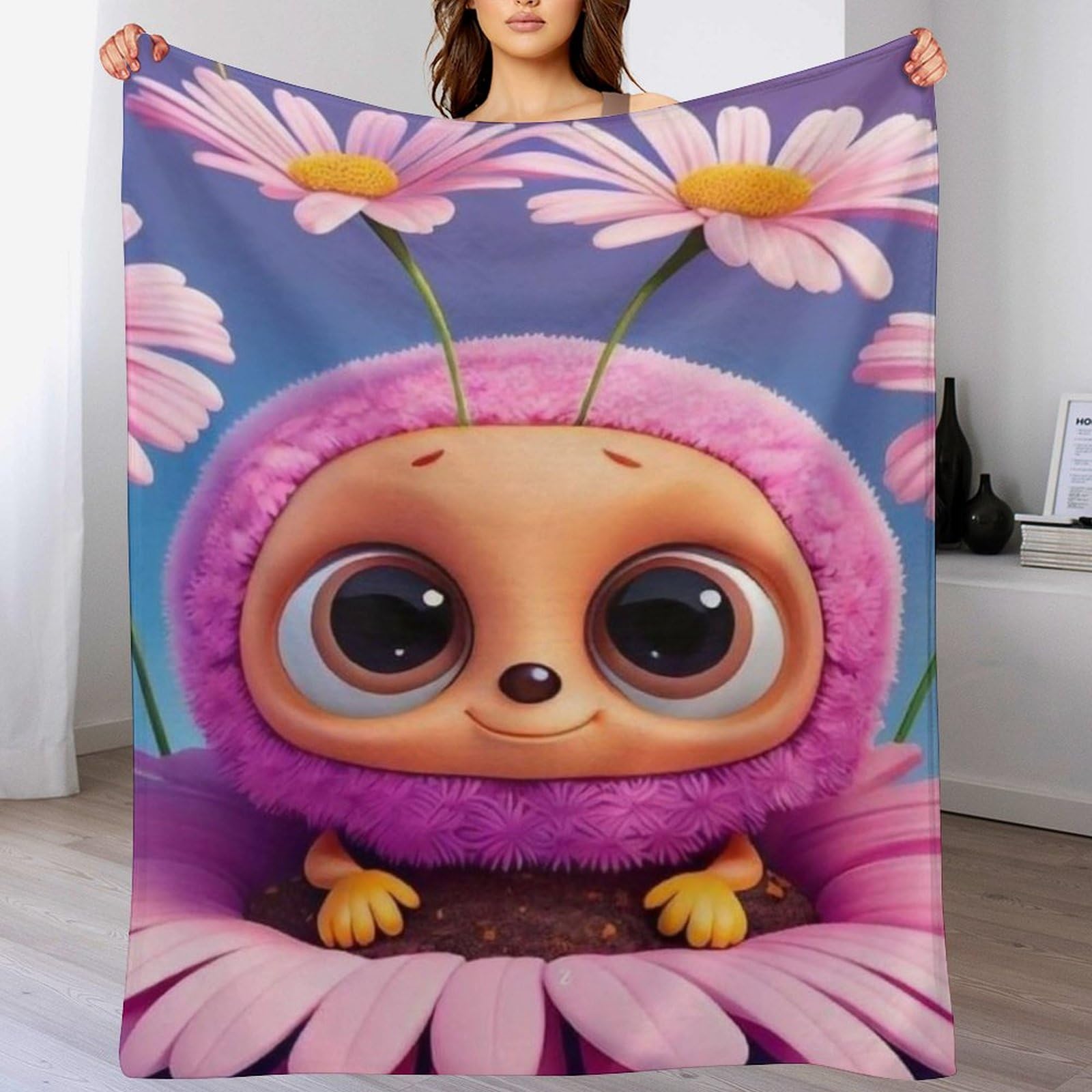 Couverture polaire animaux mignons pour le voyage en plein air et vos soirées