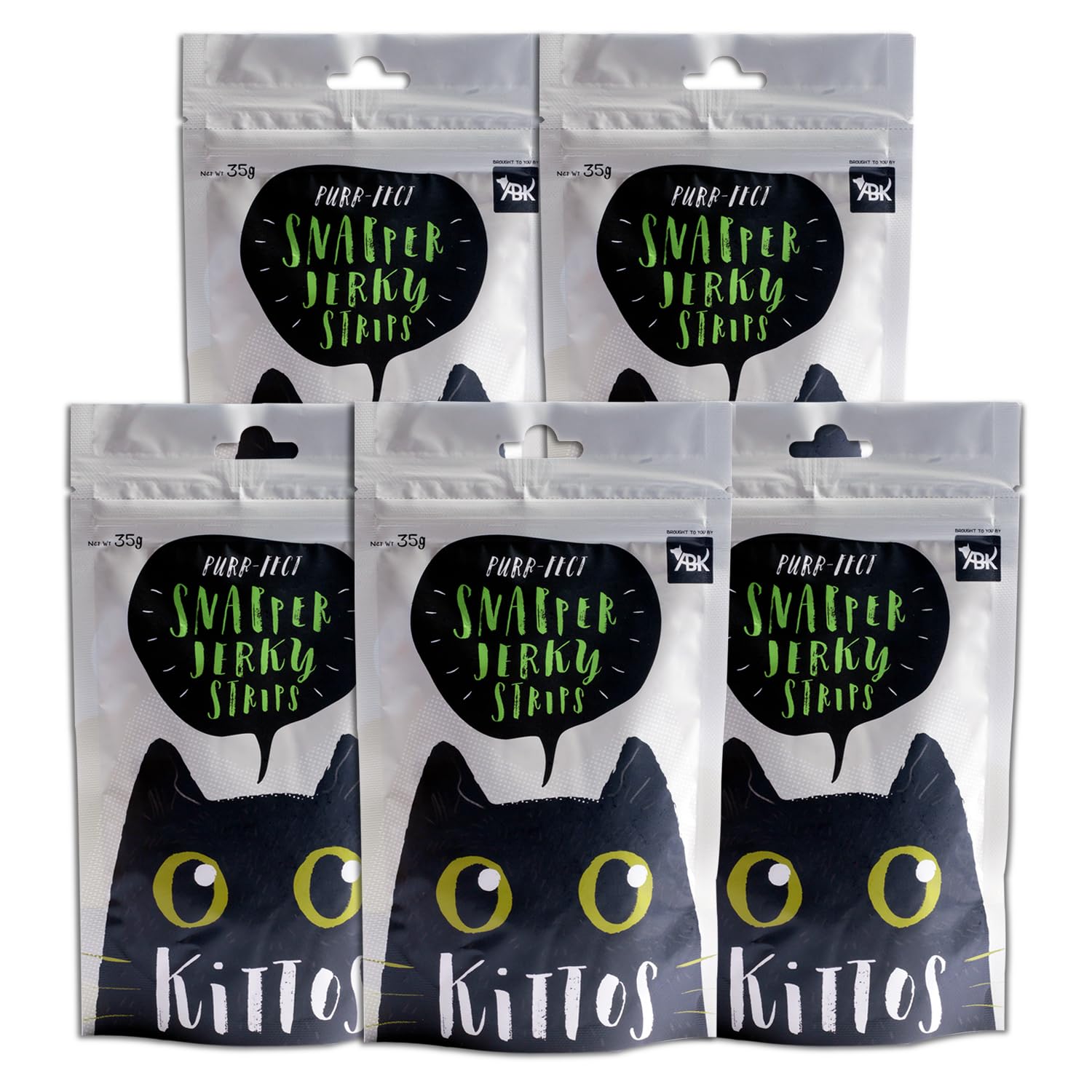 Kittos Cat Treats, Snapper Jerky Strips, Rich Protein Low Fat, Premium Reward & Training Treat, Highly Digestible Healthy Cat Treat, Healthy Cat Snacks - 35g Each (Pack of 5) (B0BZL7RH3V) Amazon Price History, Amazon Price Tracker