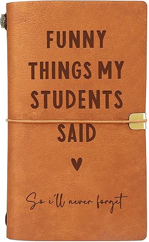Afterprints Teacher Gifts – “Funny Things My Students Said” Leather