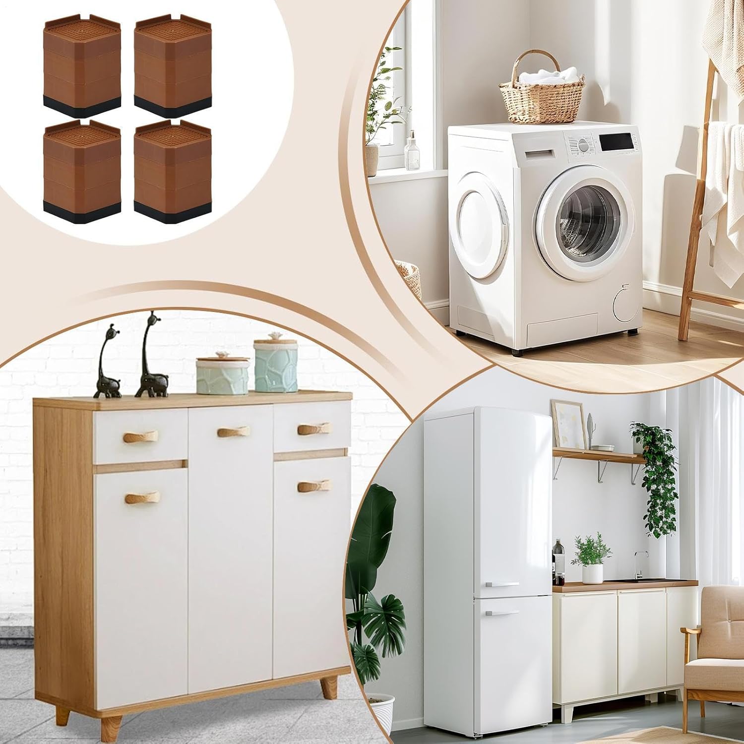 Bed Lifts Risers | Support Lifter Extender for Washer - Chair Legs Elevation Rack | for Chair Refrigerator Washing Machine Home Dormitory Bed Couch Bookshelf Table