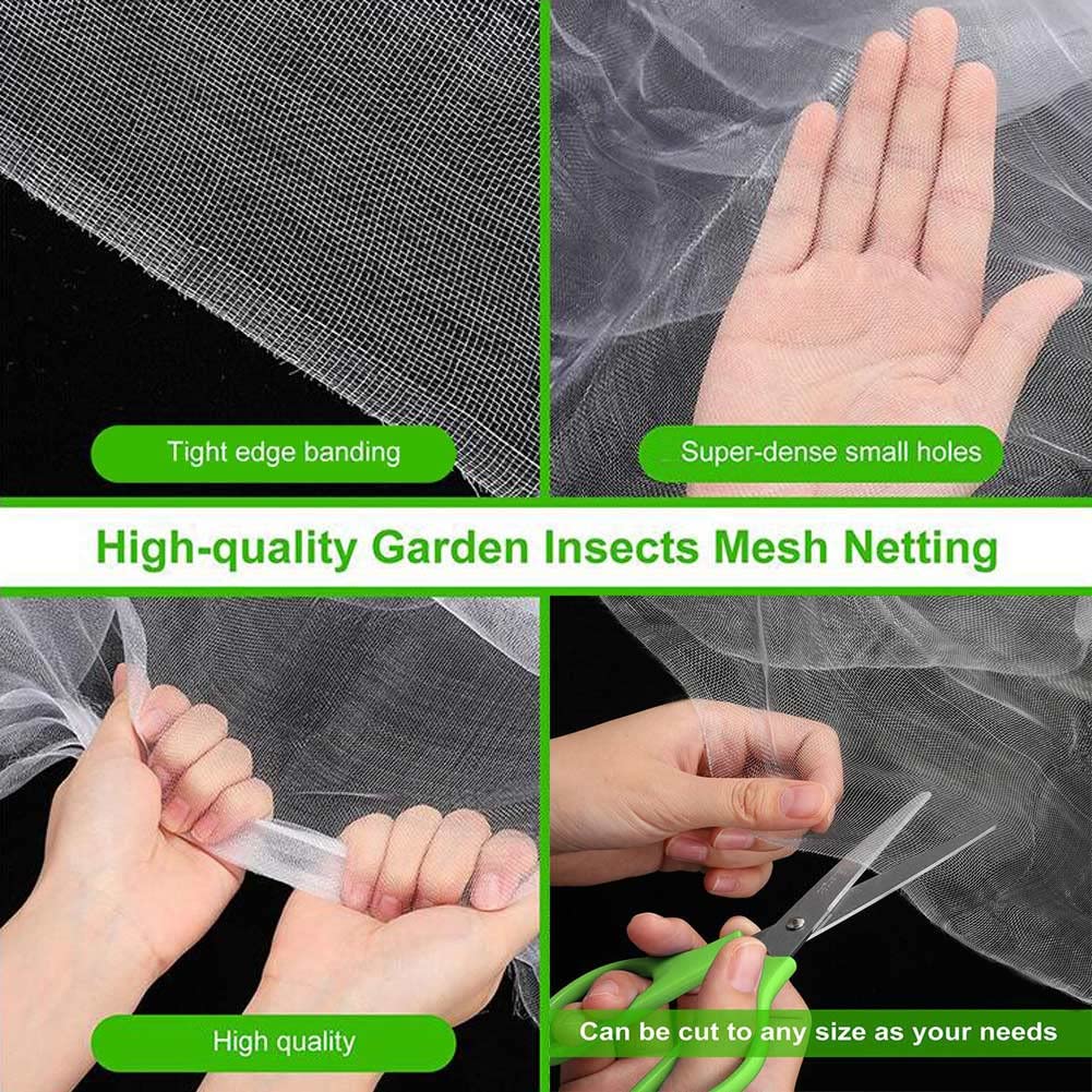 Rete Anti Insetti 3 x 10m per Piante e Orto 1mm Maglia Fine di Protezione Vegetale Reti Protettive da Giardino