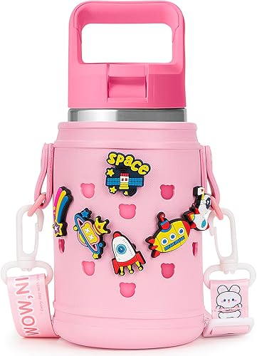 Linkidea Soporte para botella de agua EVA compatible con YETI Rambler Jr. de 12 onzas, Hydro Flask boca ancha de 12 onzas, botellas de hierro Flask