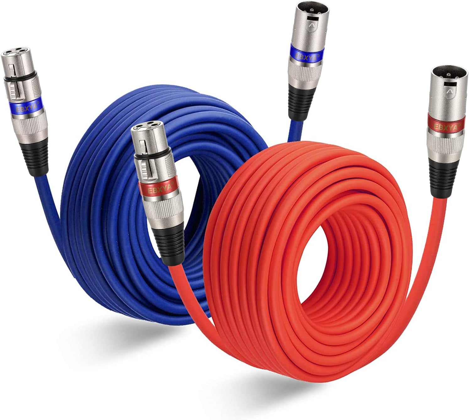 EBXYA XLR Cable XLR Microphone Cable 15M 2Pack Male to Female Balanced