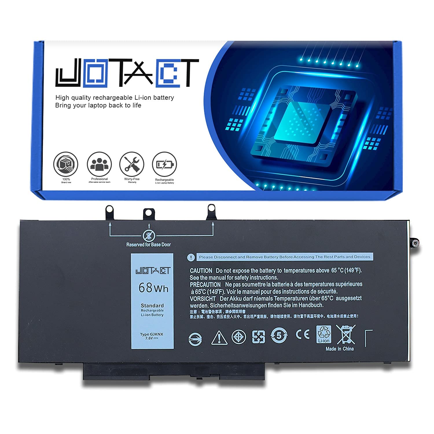 JOTACT GJKNX Laptop Battery Compatible with Dell Latitude 14 15 5480 E5480 5580 E5580 GJKNX5490 E549