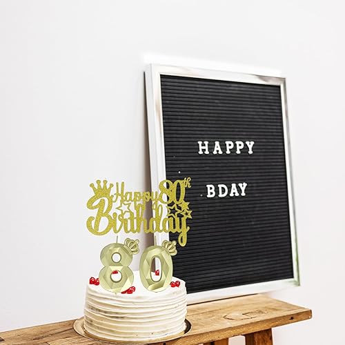 Miniatura 8 de Vela de cumpleaños con corona de diamantes número 50 (oro)