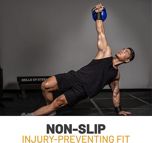 Miniatura 4 de Bells of Steel Kettlebells - Muñequera BellGuard con inserciones de plástico para absorción de impactos, muñequeras de gimnasio, muñequera para
