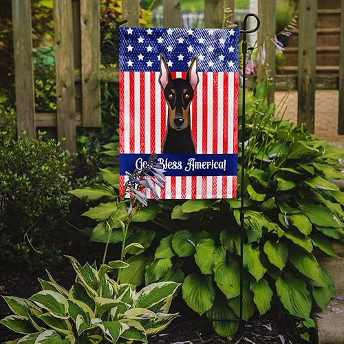 Vista 160 de Caroline's Treasures BB2171GF American Flag and Border Collie Garden Flag Mailbox Flag Decorative Yard Flag Banner Outside Patio Artwork Yard Flower
