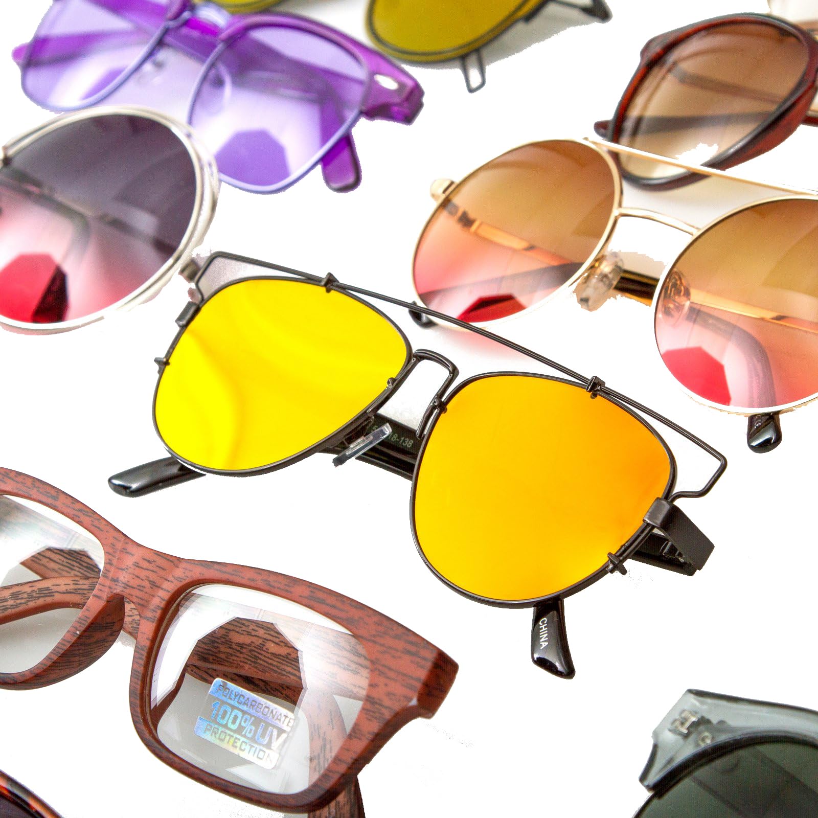 zeroUV 25 Pack Sunglasses Assorted Styles & Colors Bulk Glasses Pack