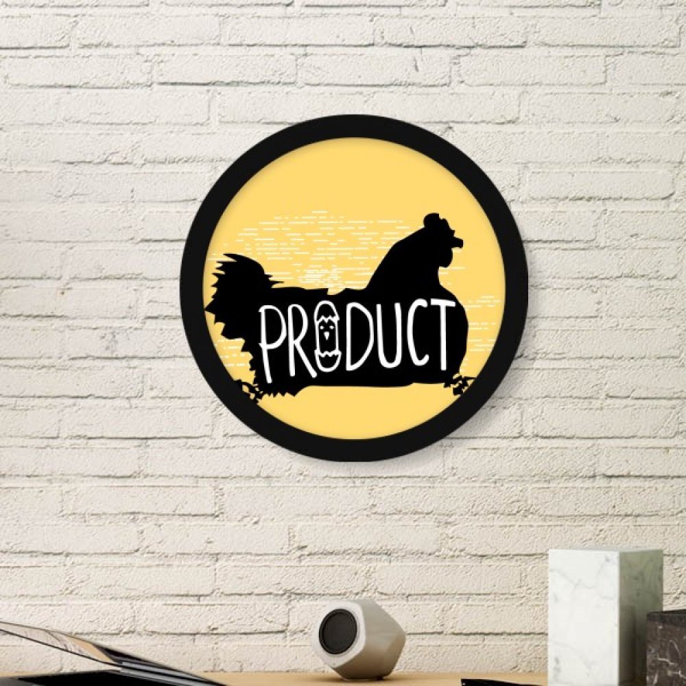 Cadre photo bois de qualite silhouette poulet noir art naturel de design