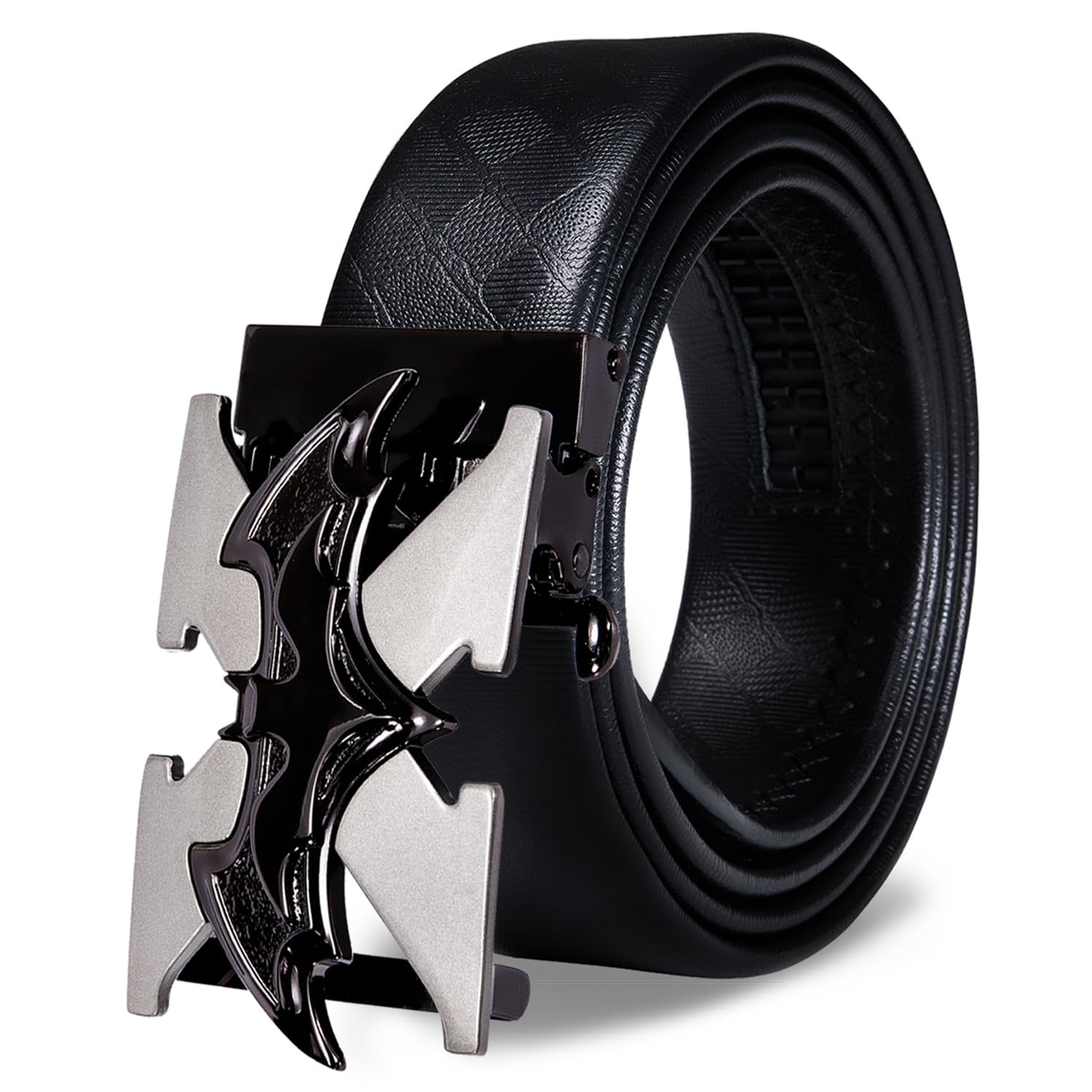 Luxury Mens Belt Gold Buckle Ratchet Animal Black Leather Gift Box Novelty Western Belt for Dress Jeans