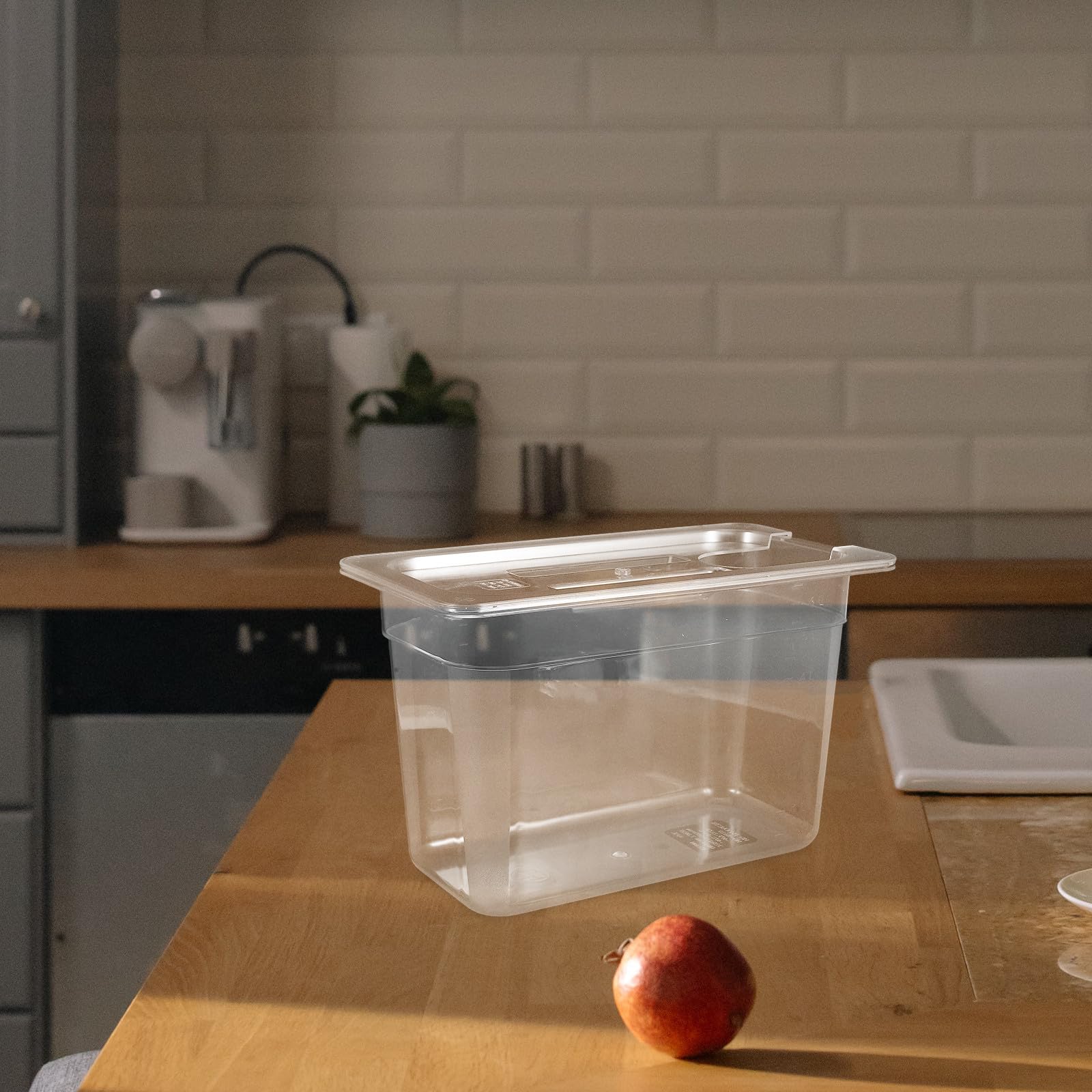 IMIKEYA Contenitore per Cottura Lenta da 6l in PC Trasparente e Resistente, Custodia Pratica per Sous Vide e Uso in Ristorante Visibilità Cristallina