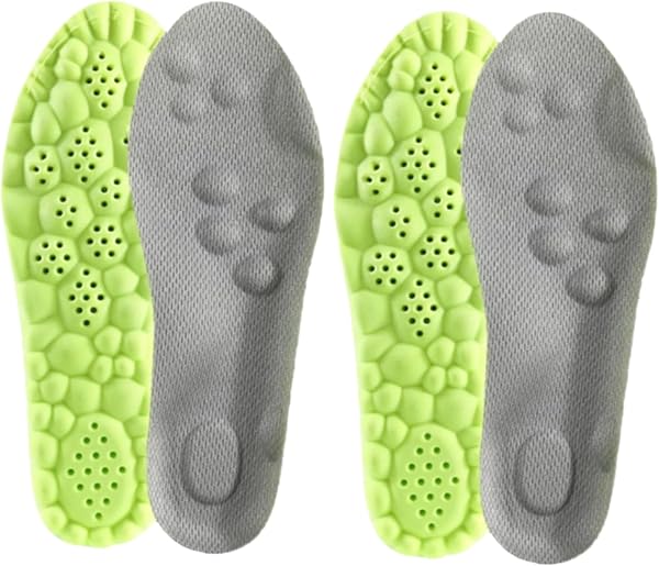 Solette Padel, 4D Memory Foam a Forma di U con Supporto Plantare, Antistanchezza Tampone Cuscino, Traspirante, Antiscivolo, 2 paia (45-46(28.5cm)) - 1