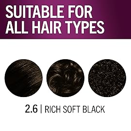 Schwarzkopf Keratin Permanent Hair Dye Cream, 2.6 Rich Soft Black, Professional Quality Color for Up to 100% Gray Coverage, Bond Enforcing System