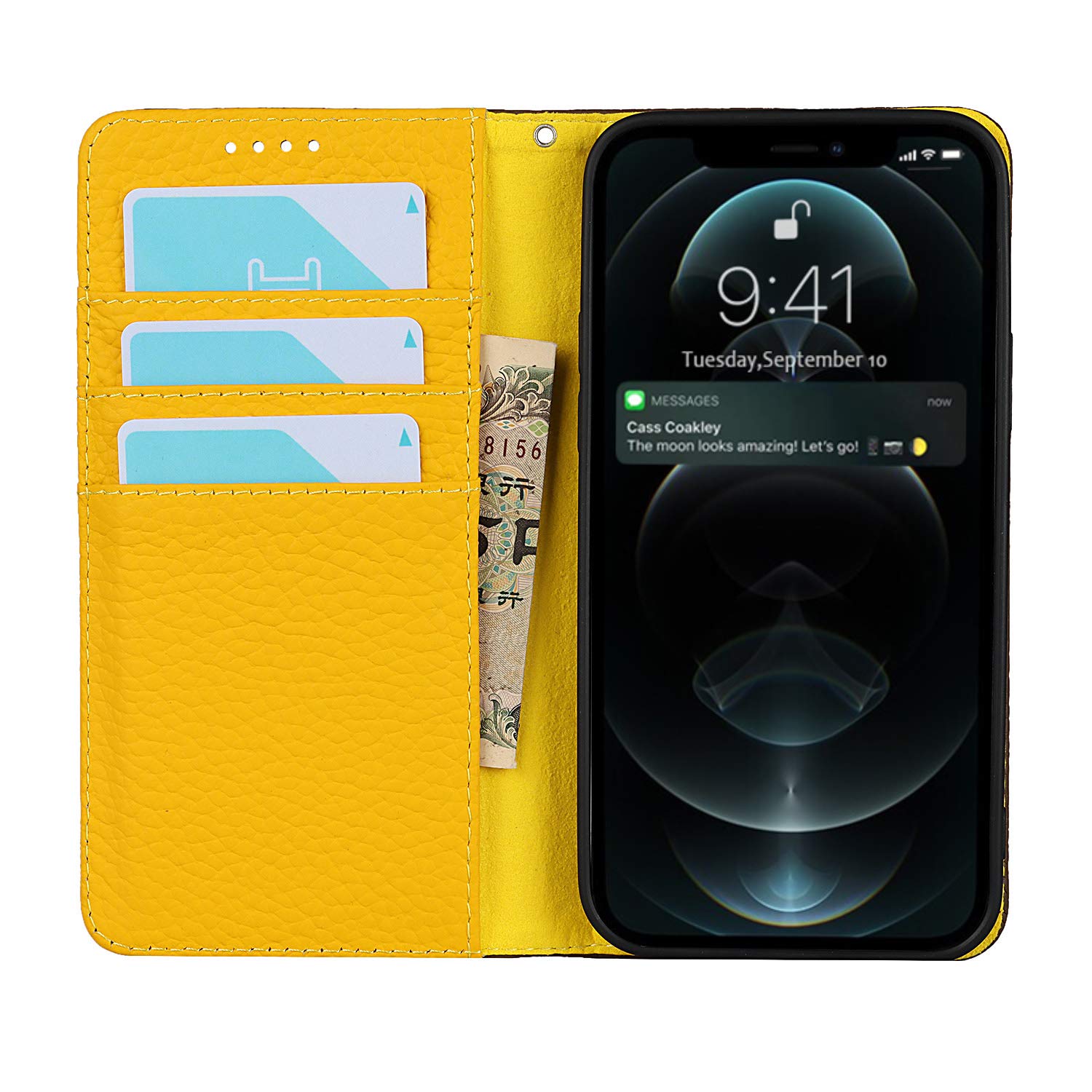 Copmob Cover iPhone 12/12 PRO,Flip Portafoglio Custodia in Pelle,[Staccabile 2 in 1][Porta Carte][Funzione Stand],Custodia Case Cover per iPhone 12/12 PRO - Marrone