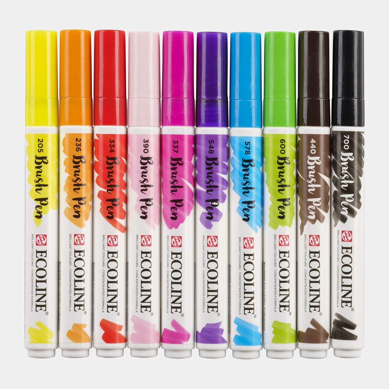Ecoline Brush Pen Set of 10 Liquid Watercolor Pens - Bright Colors, Multicolor (Bright), 1 count (Pack of 10) - Image 3