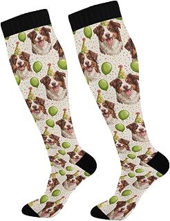 Australian Shepherd Dogs Balloon Compression Socks for Women Men Support Socks For Nurse, Travel, Flight