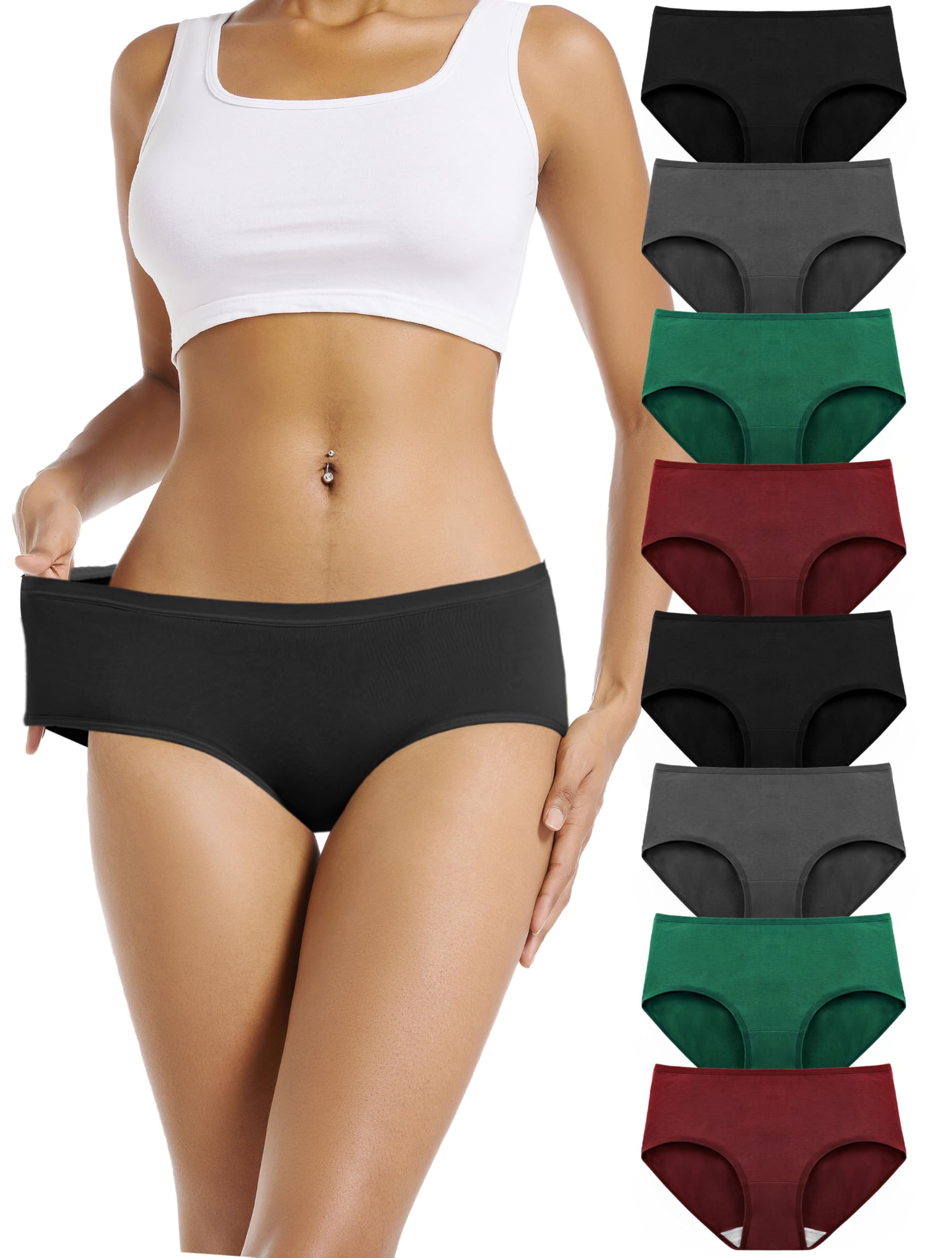TIICHOO Unterhosen Damen Baumwolle Weich Bequeme Hipster Slips Damen Unterwäsche