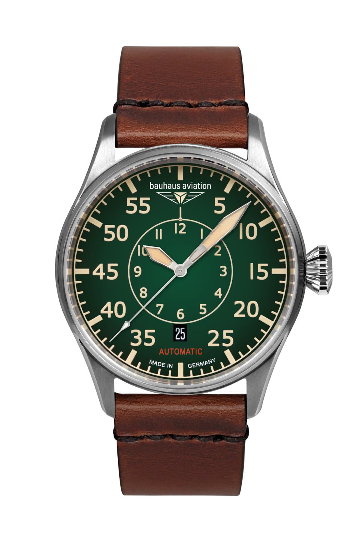 Bauhaus Herrenuhr Aviation CT-BHA Automatik Braun/Grün 2756-4