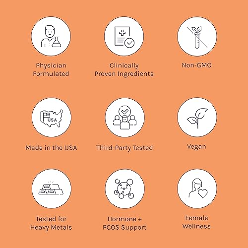 Miniatura 7 de SoWell Synced Suplemento de equilibrio hormonal para mujer con inositol, vitamina D y folato para SOP y apoyo al ciclo menstrual, 120 cápsulas