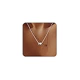 Gold/Silver Heart Initial Necklace for Women,14K Gold Plated CZ Heart Letter Pendant Necklace