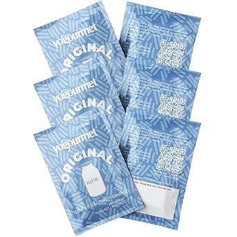 Yogourmet Kefir Starter 6 Sachets = 6 Quarts of Kefir - Make Kefir at Home - Starter Culture - All Natural, Gluten Free, Kosher, Halal - 3 g Sachets