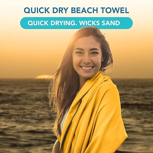 Miniatura 59 de Youphoria Toalla de viaje de microfibra de secado rápido, ligera, toalla de secado rápido para camping, playa, mochilero, senderismo y deporte Gris