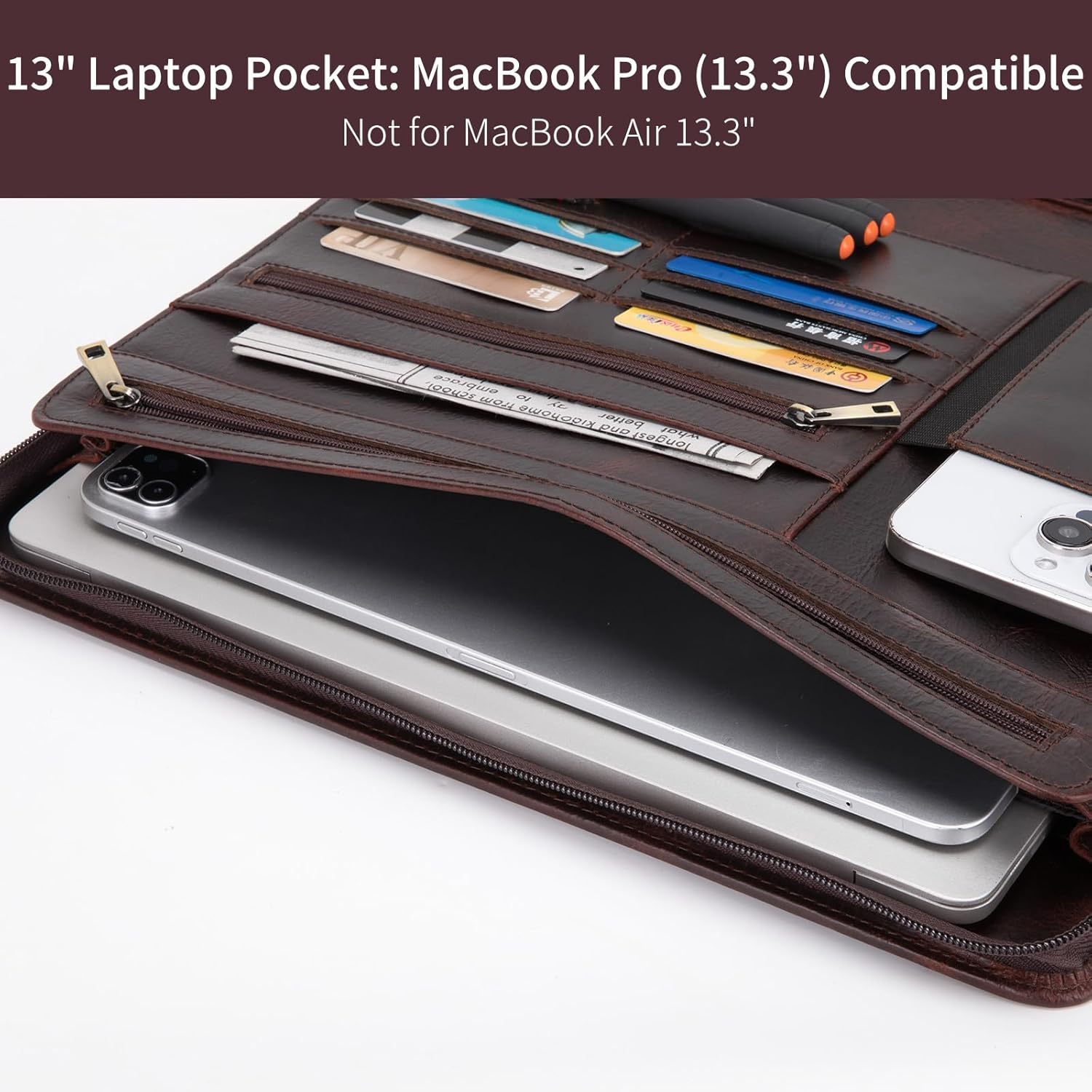 gifts for boss oil-tanned leather portfolio lifestyle image