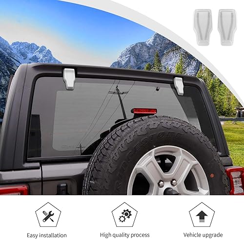 Vista 41 de Voodonala Cubierta de bisagra para puerta trasera derecha e izquierda para Jeep JL 2018-2025 Jeep Wrangler JL JLU Accesorios exteriores, negro