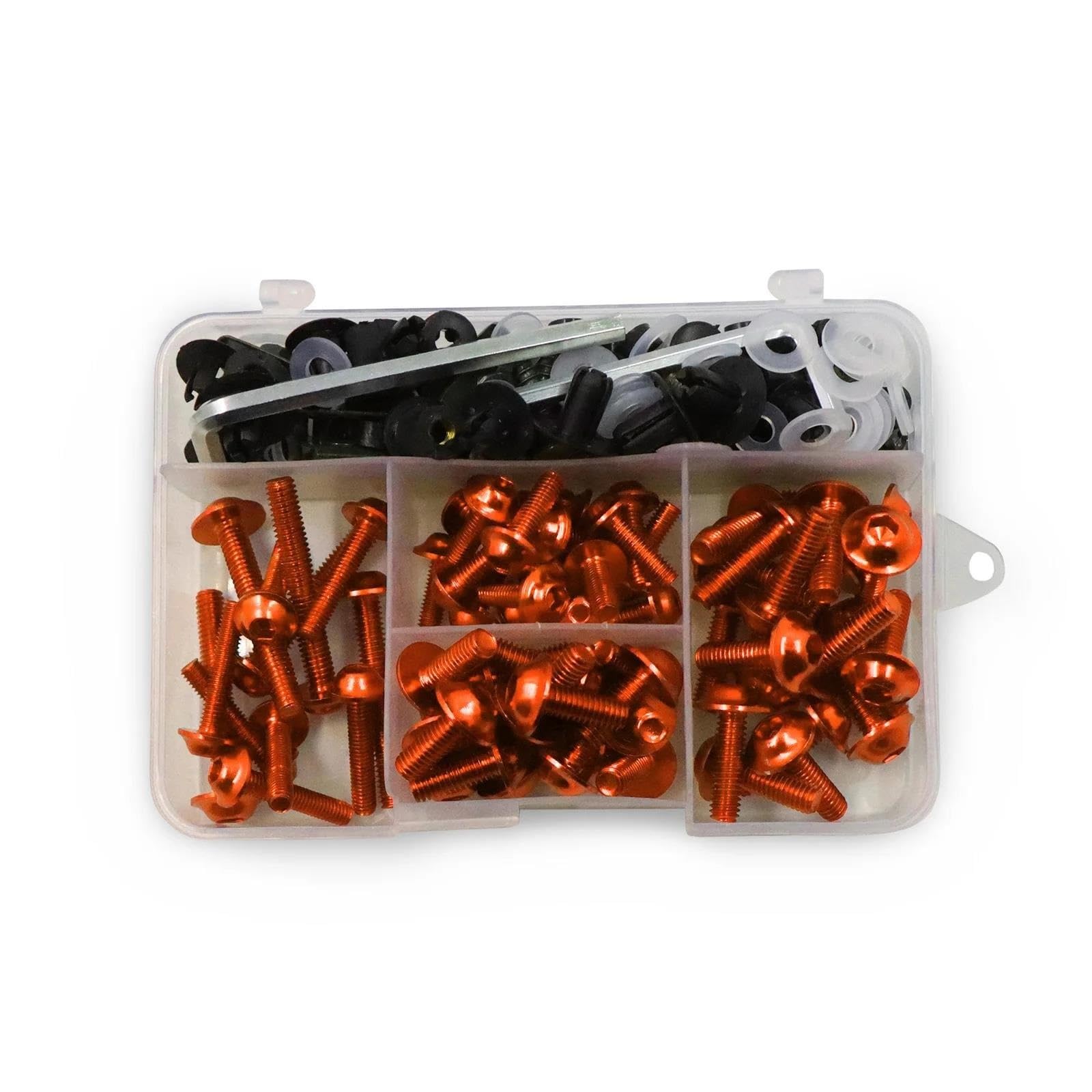 Motorcycle Fairing Bolts Kit Screws For CB650R CB500R CBR600RR CBR900RR CBR929RR CBR1000RR CBR F2 F3 F4i CNC Alloy(Orange)
