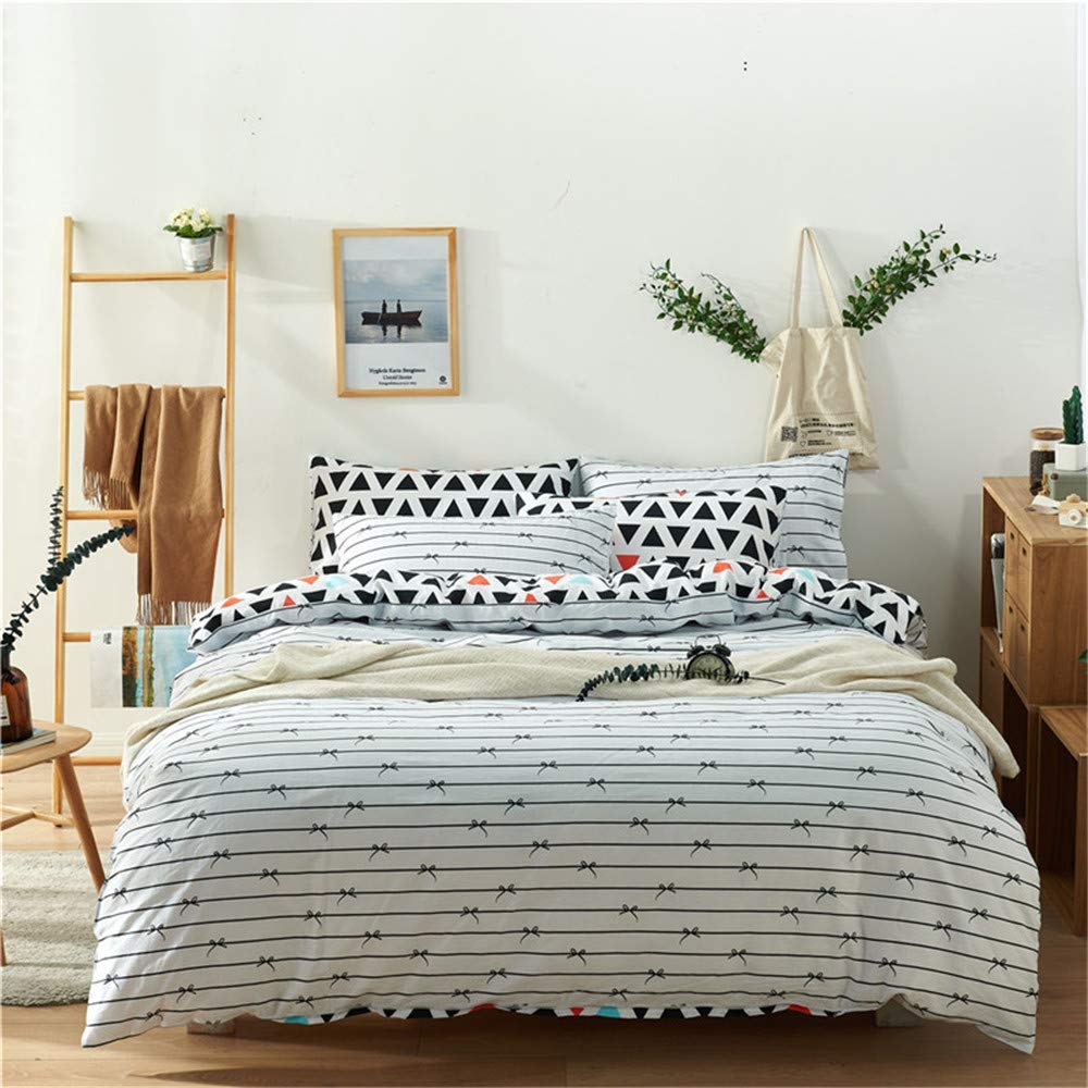 Dertyped Bed Cover Sheet & Pillowcase Sets Bedding Set of Four Cotton High-Grade High-Density Brushed Bed Linen Pillowcase Suitable for Home Interior Household Bed kit (Size : 2m)