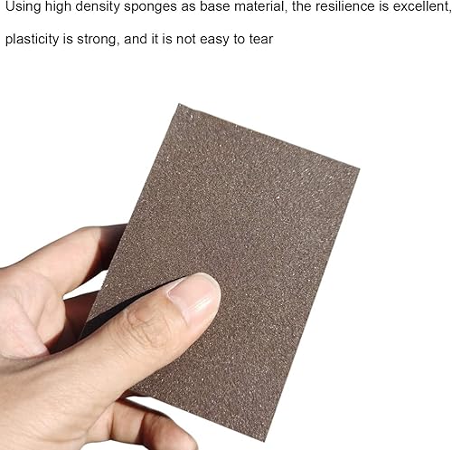 Miniatura 10 de Paquete de 10 esponjas de lijado de grano 180, bloques de lijado lavables y reutilizables, ideales para ollas, sartén, cepillo de esponja, vasos,