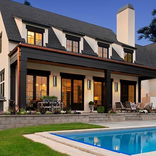 Miniatura 45 de tewei Aplique de pared moderno para exteriores de 23.6 pulgadas, accesorios de iluminación exterior LED negros largos, modernas luces grandes