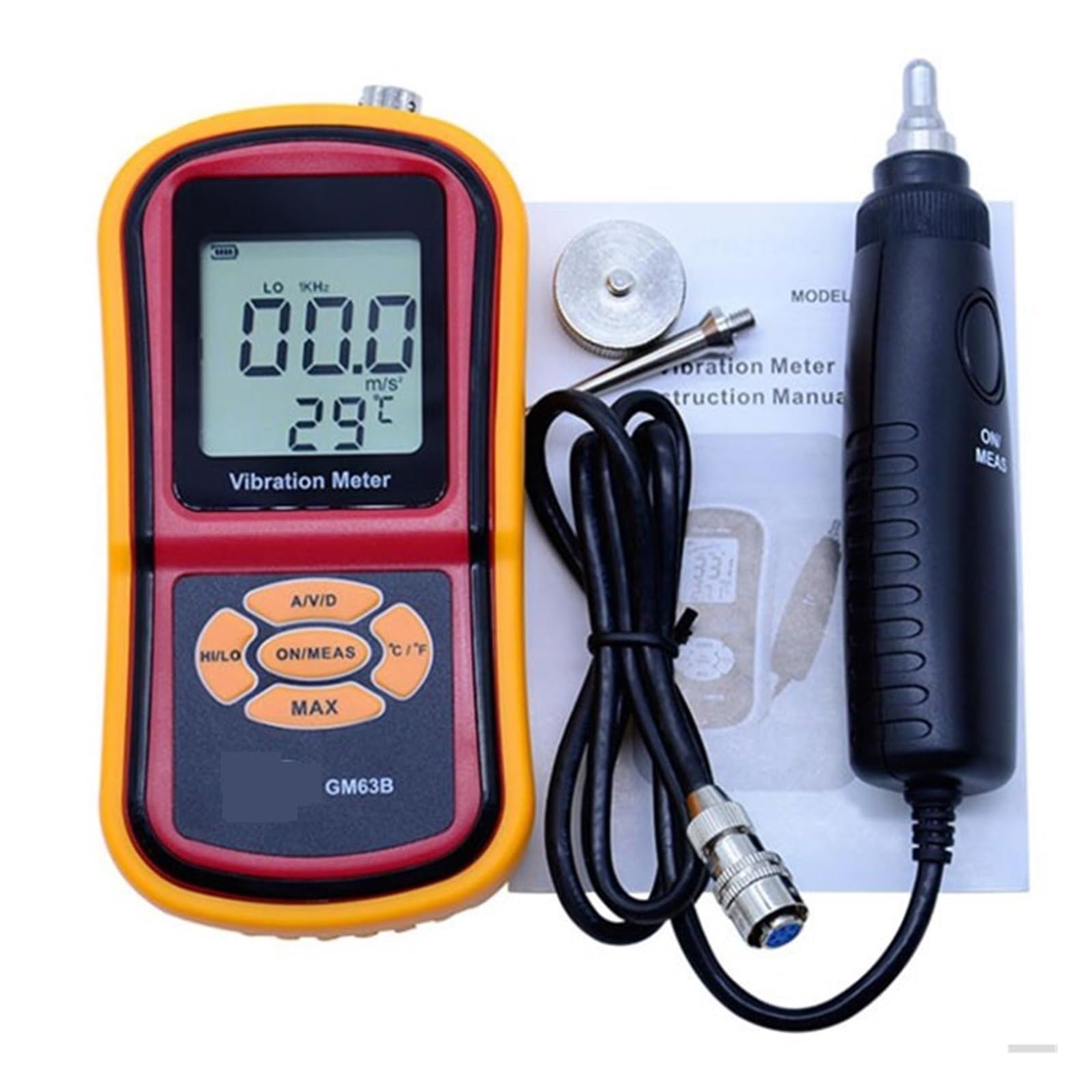Vibration Meter, GM63B Portable Digital Analyzer