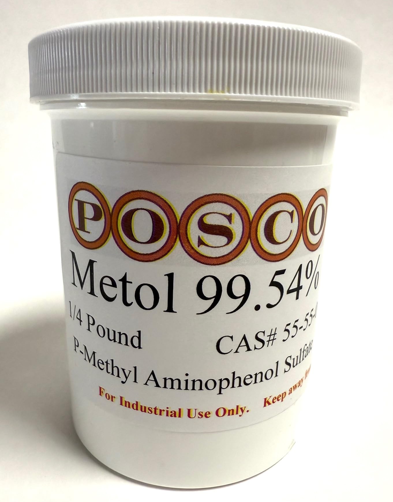 Metol (Elon) - High Purity 99.54% Powder. 1/4 Pound Bottle