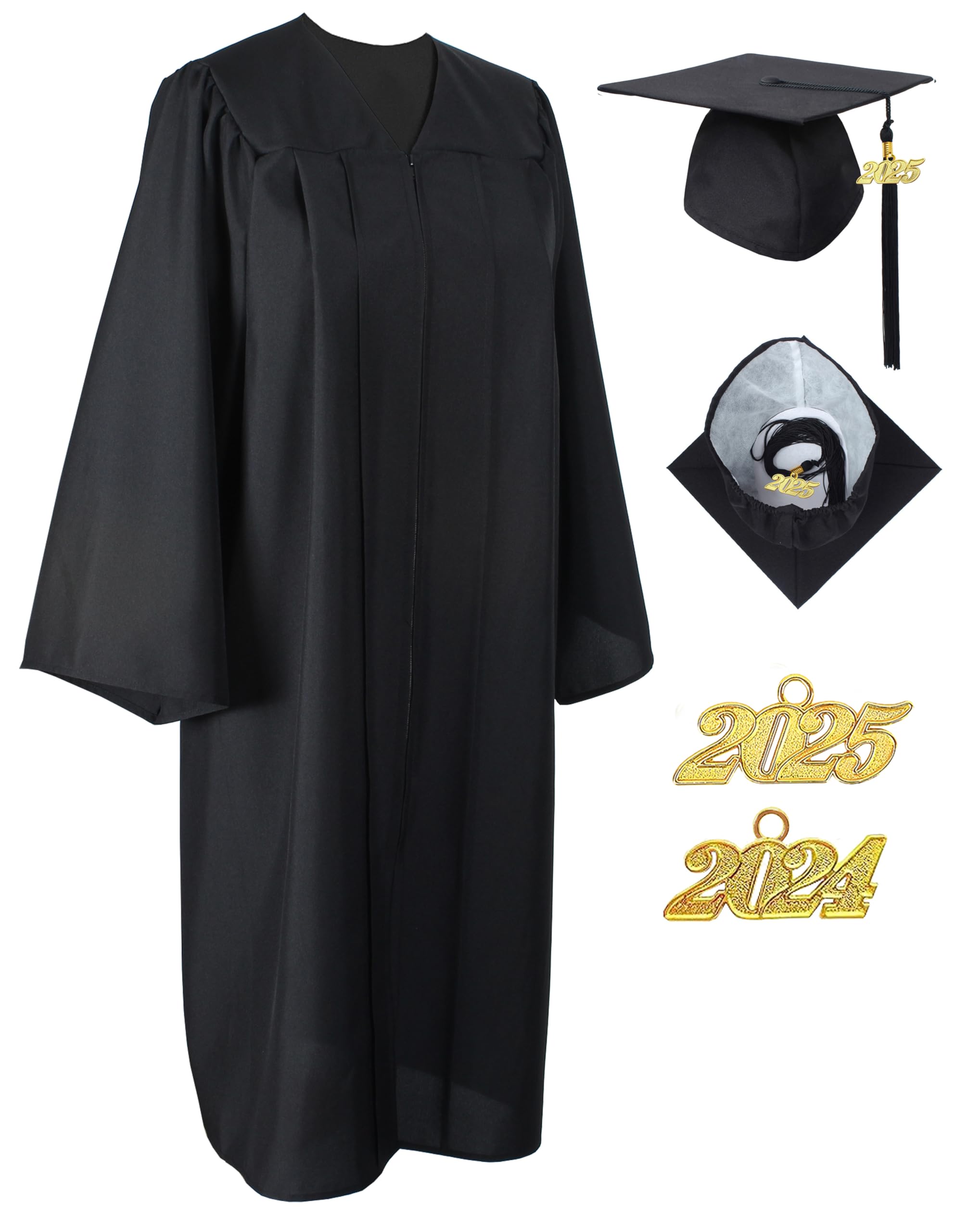 MyGradDayUnisex Matte Graduation Cap and Gown 2025 2026 Set Bulk with Tassel for College High School Graduates