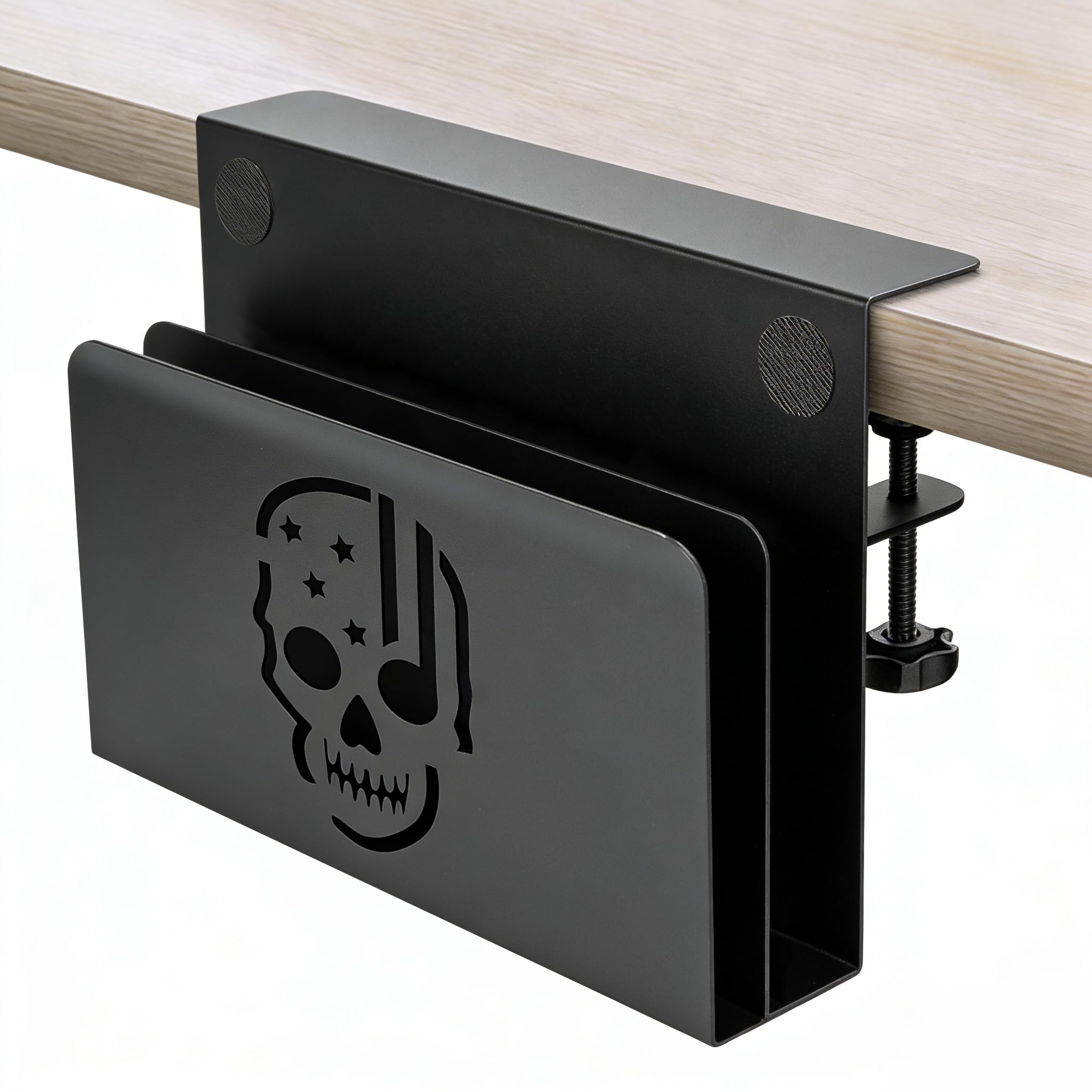 Desk Side Storage, Under Desk Storage, No Drill Steel Hanging Desk Organizer, Laptop Holder, Desk Storage