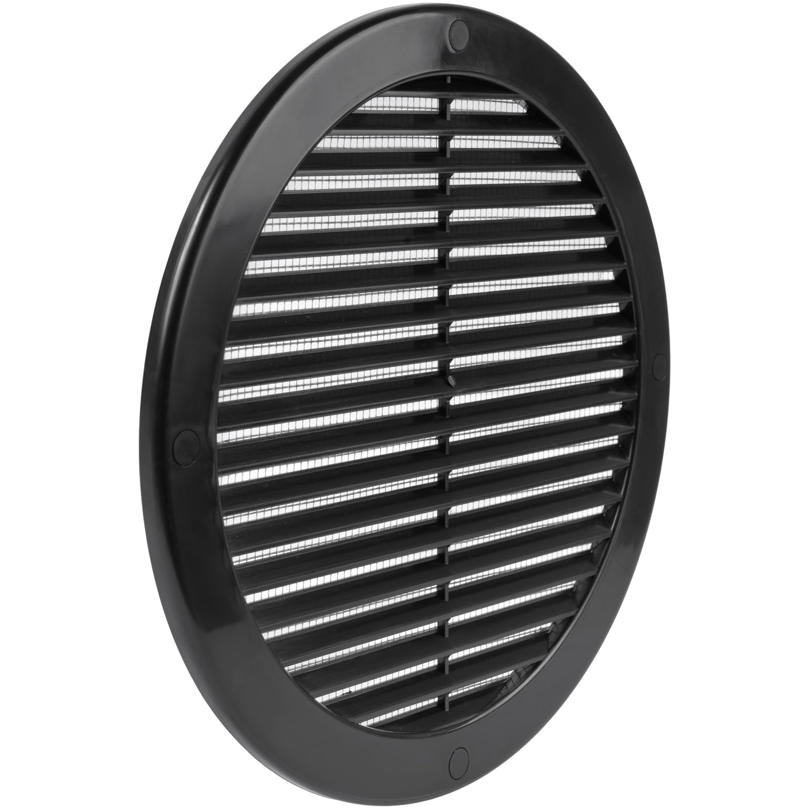 Snapklik.com : Vent Systems 8 Inch Black Soffit Vent Cover - Pack Of 5 - Round Air Vent Louver ...