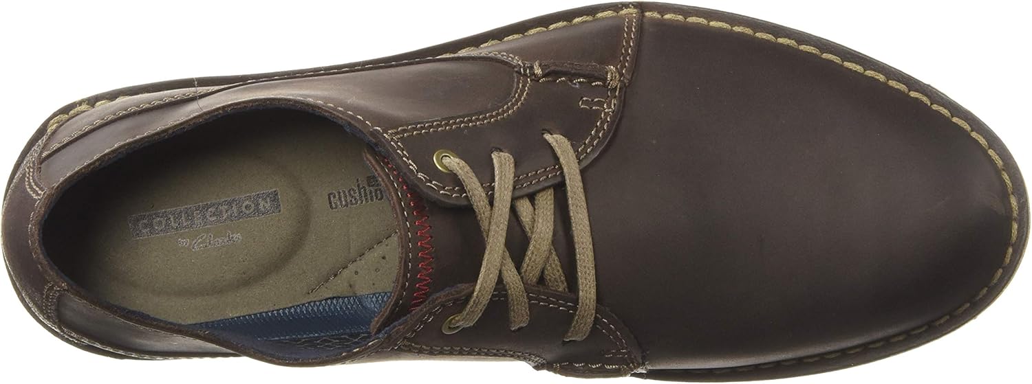 Clarks Men's Vargo Plain Oxford 110 M US Dark Brown Leather