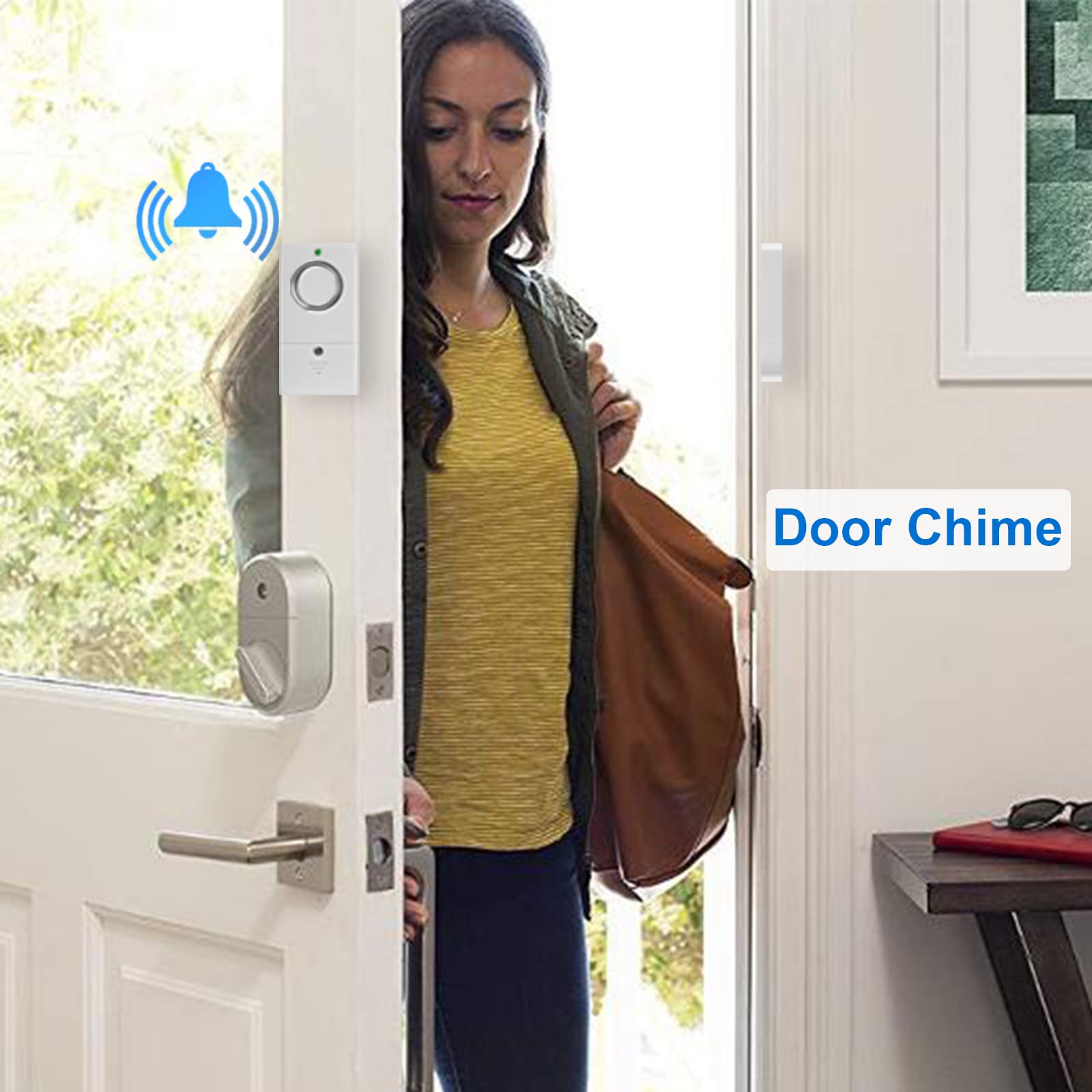 Allarme per porte per la sicurezza domestica dei bambini, ideale per piscina, ufficio, garage, confezione da 4