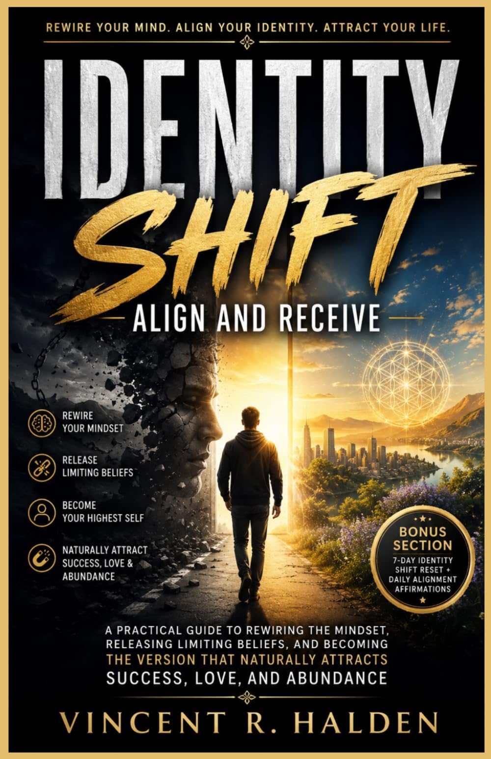 Identity Shift – Align and Receive: A Practical Guide to Rewiring the Mindset, Releasing Limiting Beliefs, and Becoming the Version That Naturally Attracts Success, Love, and Abundance