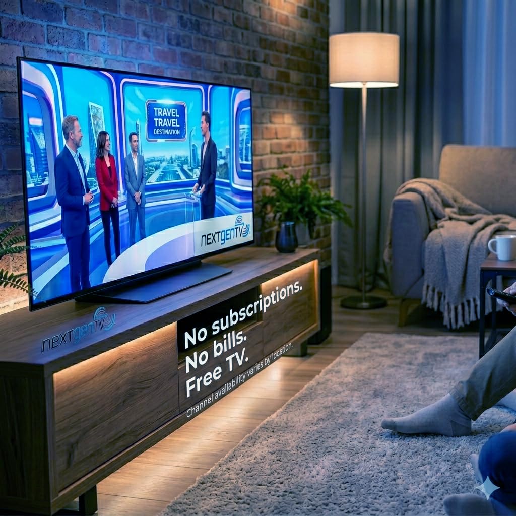 Five Star Antenne TV extérieure améliorée 2026 – Portée de 200 km – Antenne motorisée à rotation précise à 360 ° HDTV – Antenne HDTV amplifiée intelligente NextGen ATSC 3.0 4K 1080p, prend en charge 5
