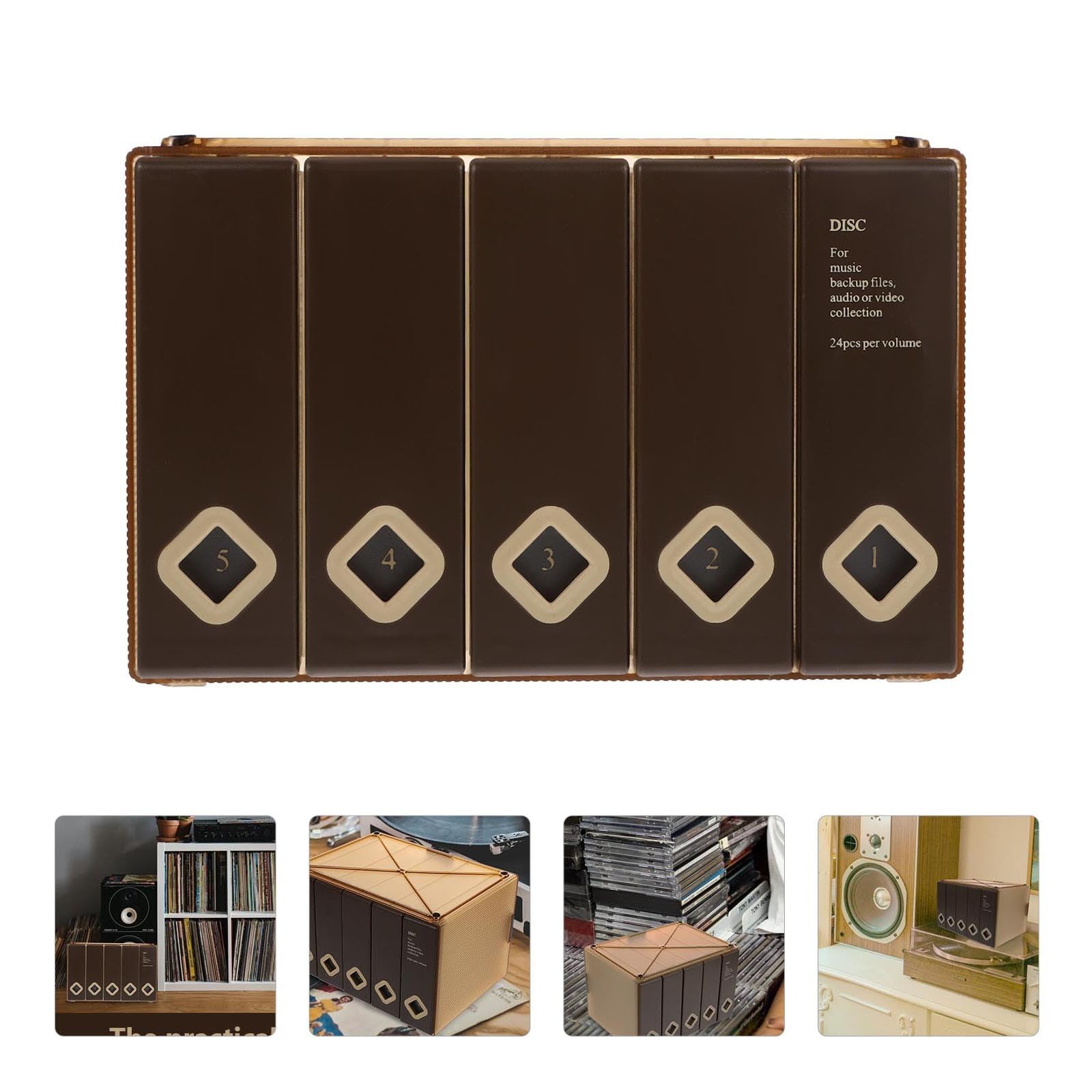 TEHAUX Caja de CD Grande Capacidad para Almacenamiento Portátil Estuche Organizador de Discos con Interior de Fieltro Soporte Resistente para Cds y DVDs para Casa y Viajes