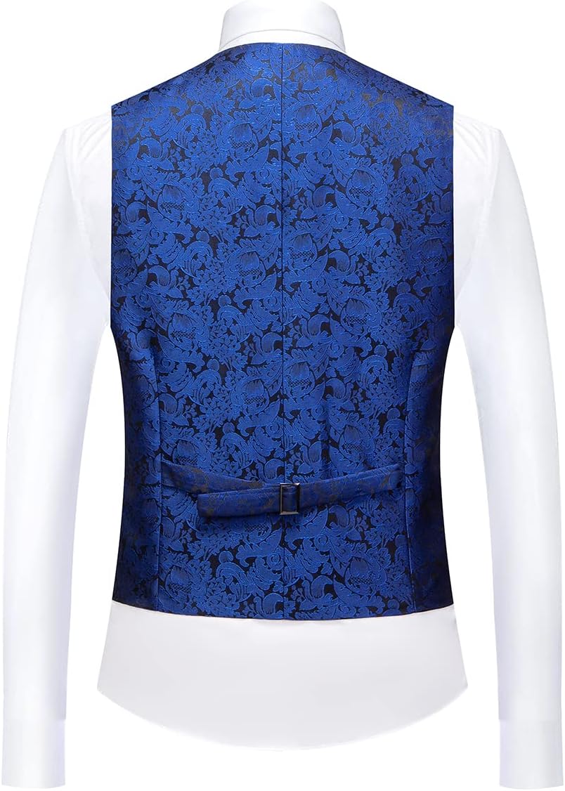 Mens Tuxedo Suits Slim Fit 3 Piece Formal Skinny Tuxedo Suit Set Shawl Lapel Paisley Suits Men for Wedding Prom - Image 4