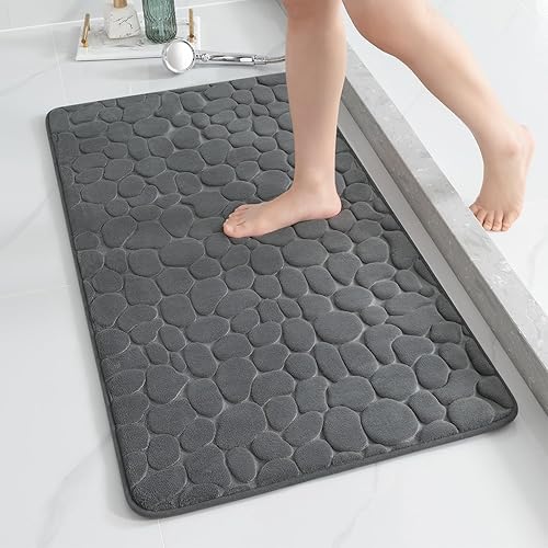 YIHOUSE Alfombra de espuma viscoelástica, tapetes de baño de adoquines, súper absorbentes de agua, lavables a máquina, para pasillo, dormitorio,