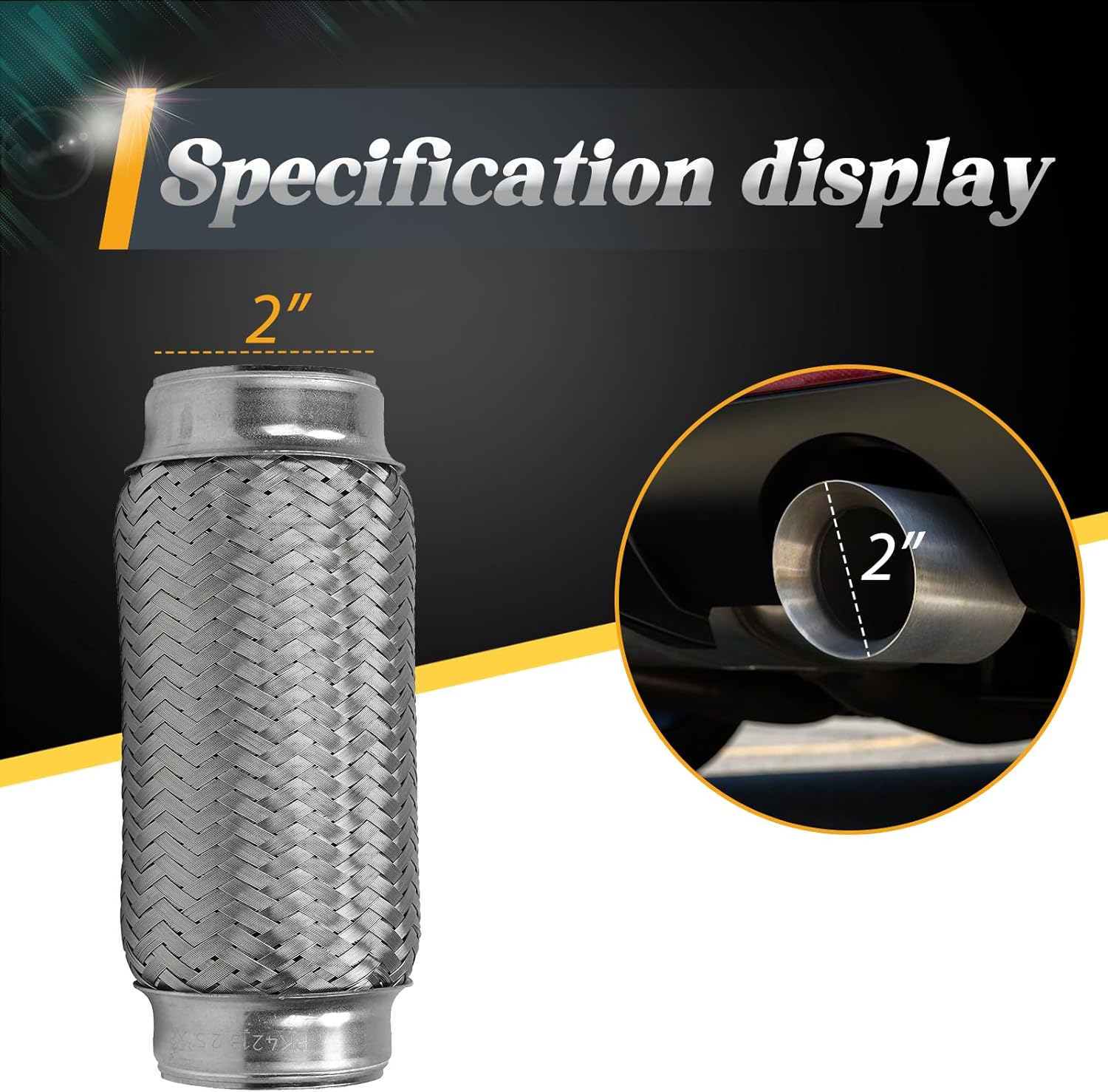 WestMotive エキゾーストフレックスパイプ 2.5インチx8インチ 高耐久 ステンレススチール ダブルブレイド フレキシブル  EXW122FTA - 耐圧防爆形フレキシブルフィッチング (屋内外用)F形｜照明器具検索・ダウンロード | 岩崎電気