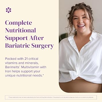 BariMelts Bariatric Multivitamin with Iron, 60 Tablets, Blueberry