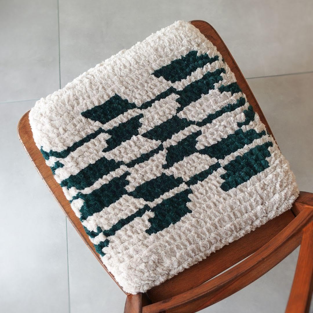 一点物】手織りの椅子敷き【ノッティング織】 手織り 椅子敷き