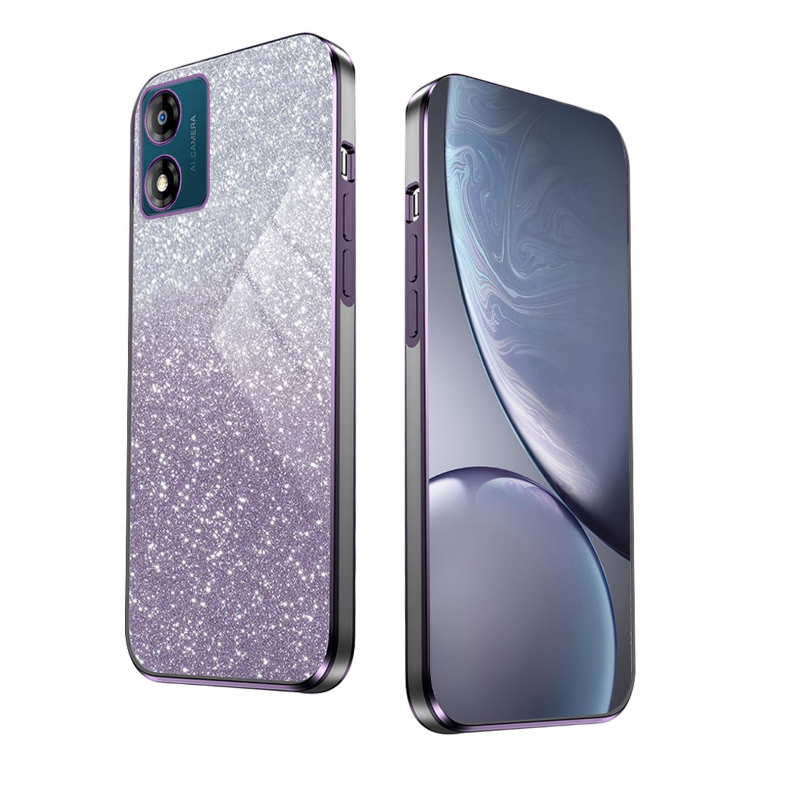 Coque Motorola Moto E13 housse protection silicone antichoc violet