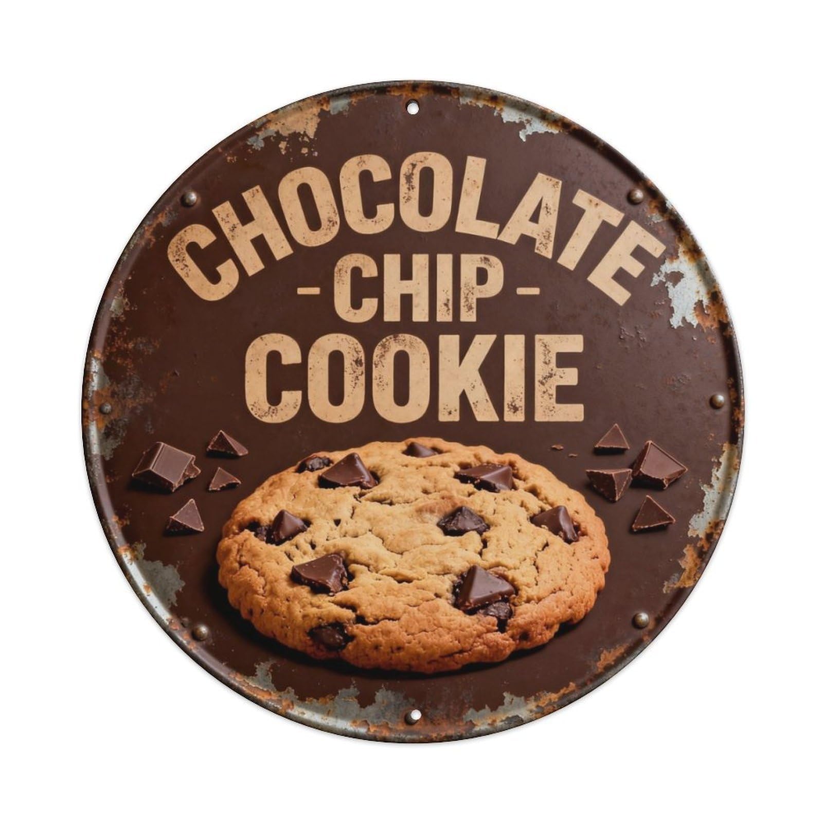 Chocolate Chip Cookie Metal Tin Sign Plaque