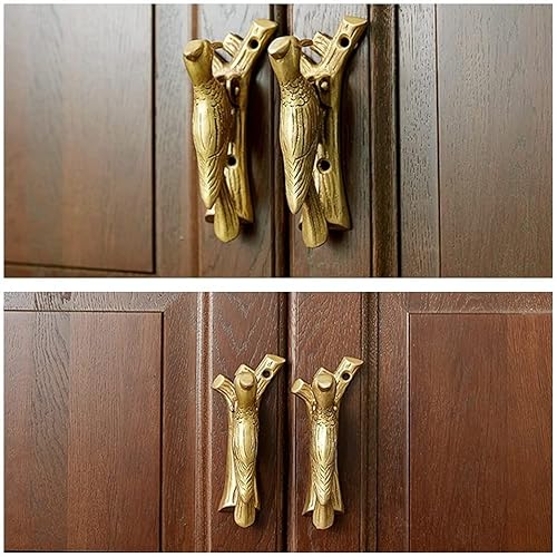 Aldravas de latão para porta da frente aldrava de porta de pássaro pequeno exclusivo puxadores de po